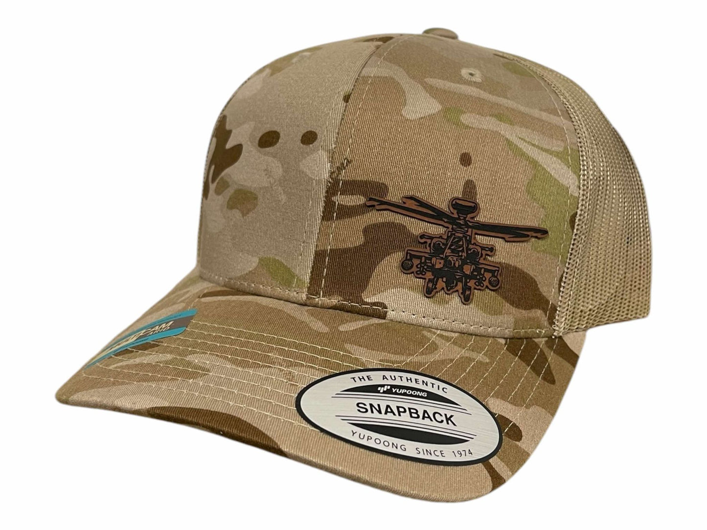 AH-64 Apache Attack Helicopter Snapback Trucker Hat