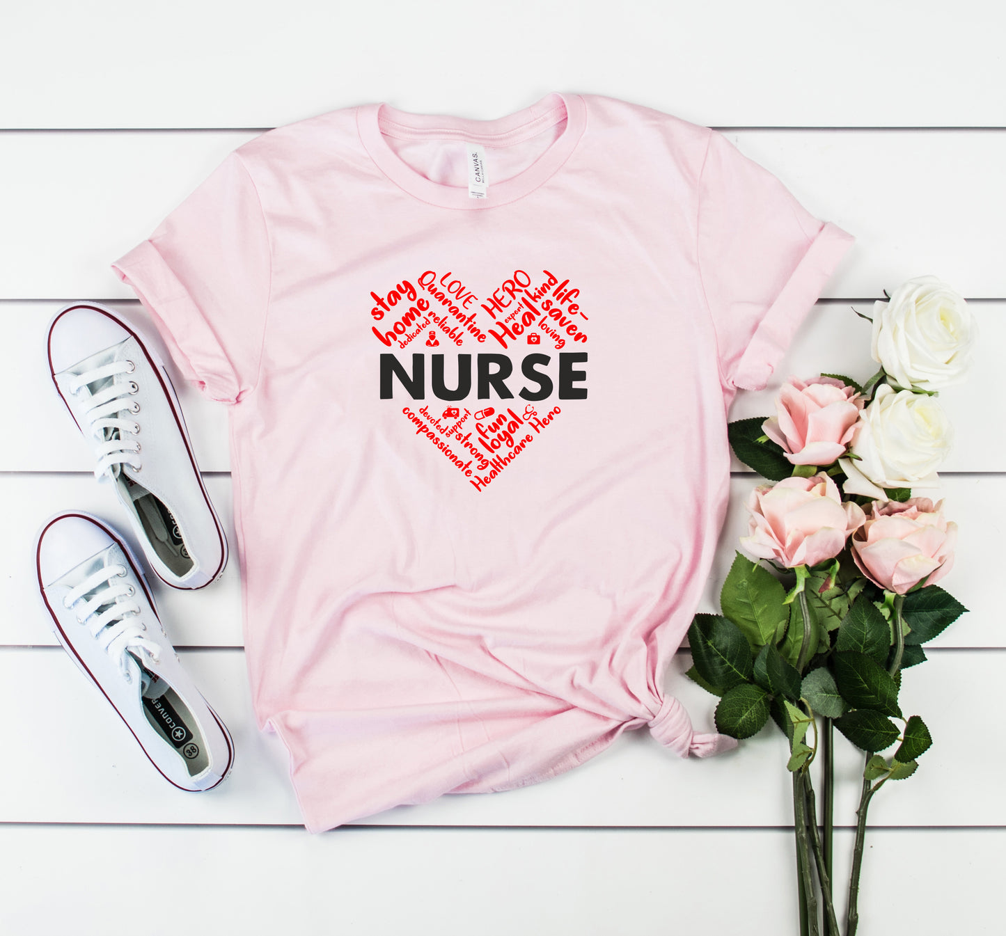 Nurses the Healthcare Heroes Bella+Canvas Premium Graphic Tee